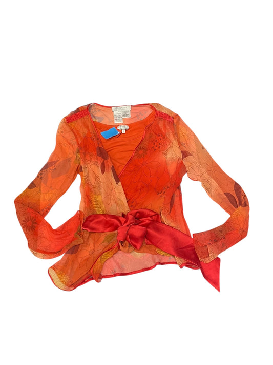 Blouse Designer By Max Mara In Orange, Size: M