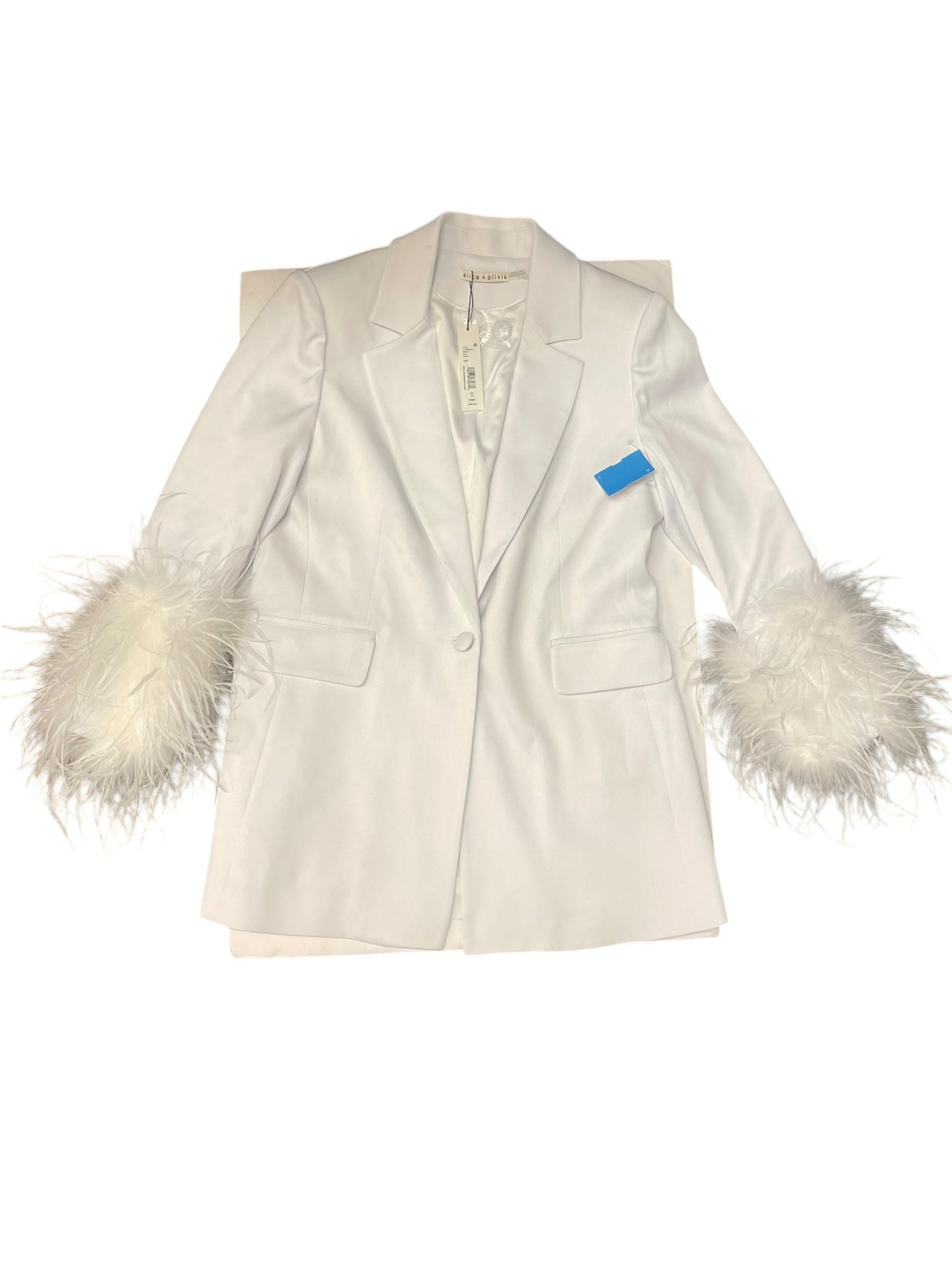 Blazer Designer By Alice + Olivia In White, Size: 12