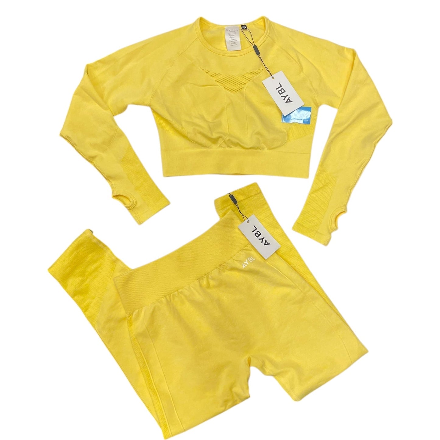 Athletic Pants 2pc By Clothes Mentor In Yellow, Size: M