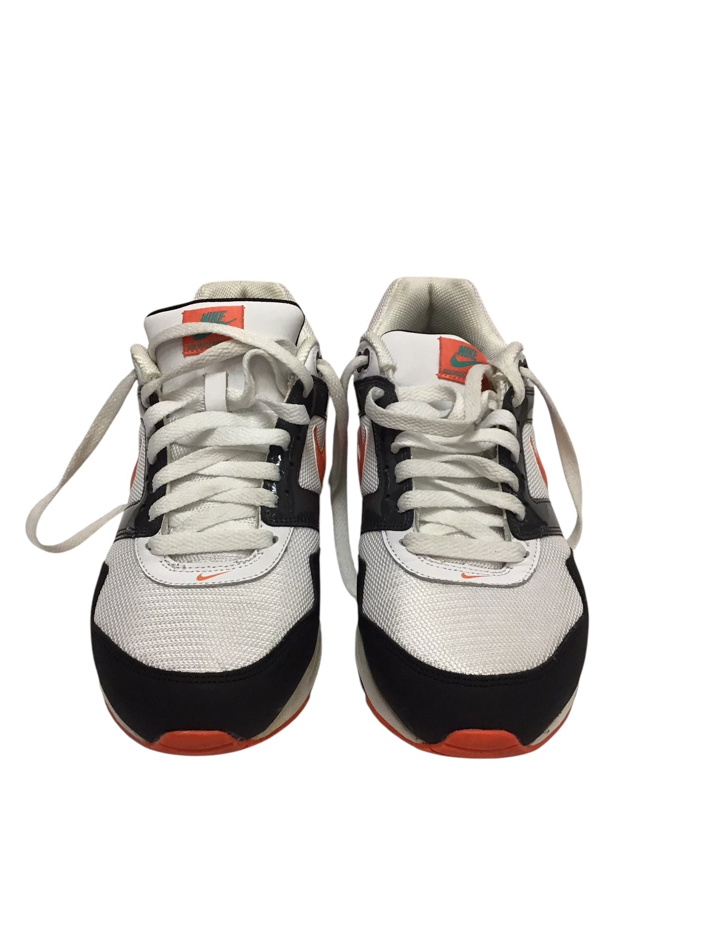 Shoes Sneakers By Nike In Orange & White, Size: 9