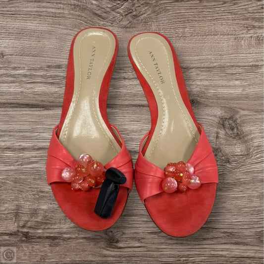 Sandals Heels Kitten By Ann Taylor In Pink, Size: 5.5