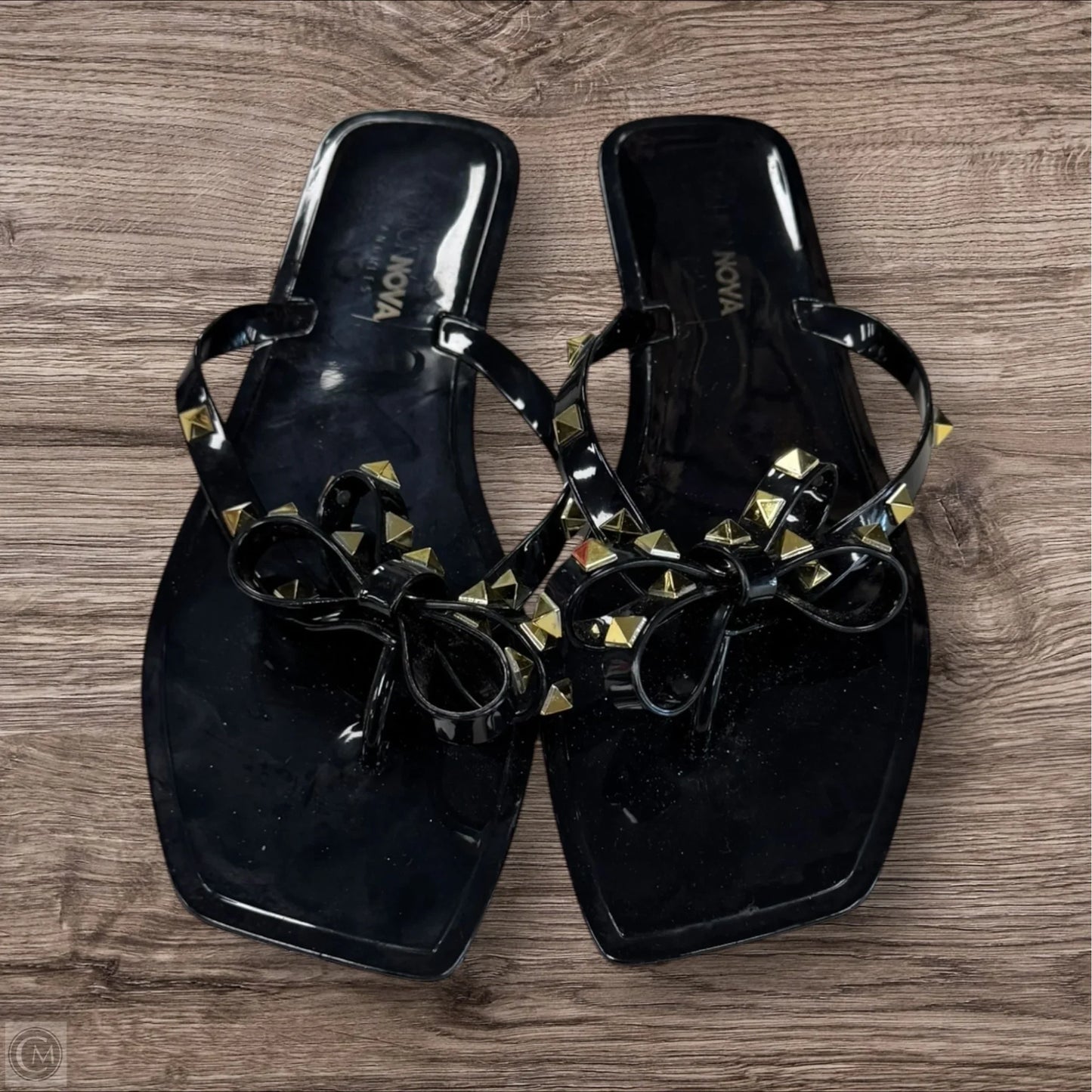 Sandals Flats By Fashion Nova In Black, Size: 9