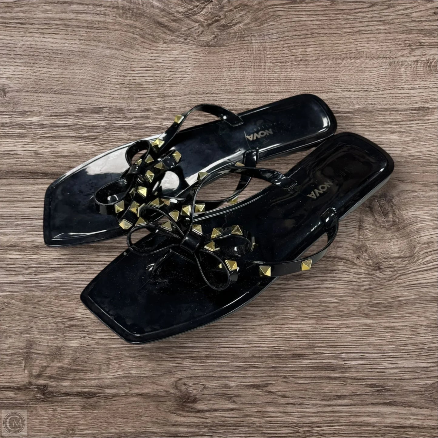 Sandals Flats By Fashion Nova In Black, Size: 9