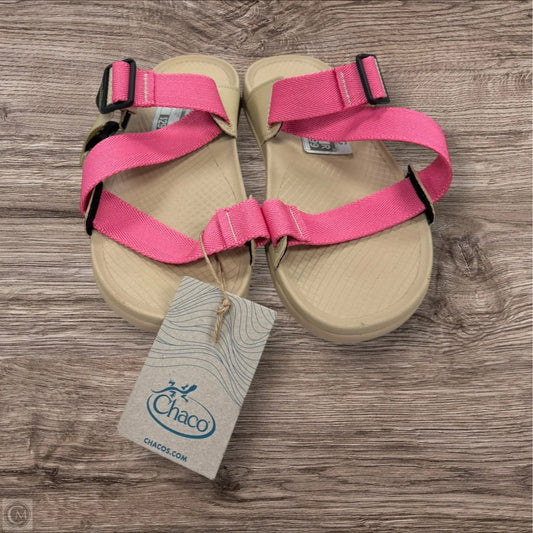 Sandals Flats By Chacos In Brown & Pink, Size: 7