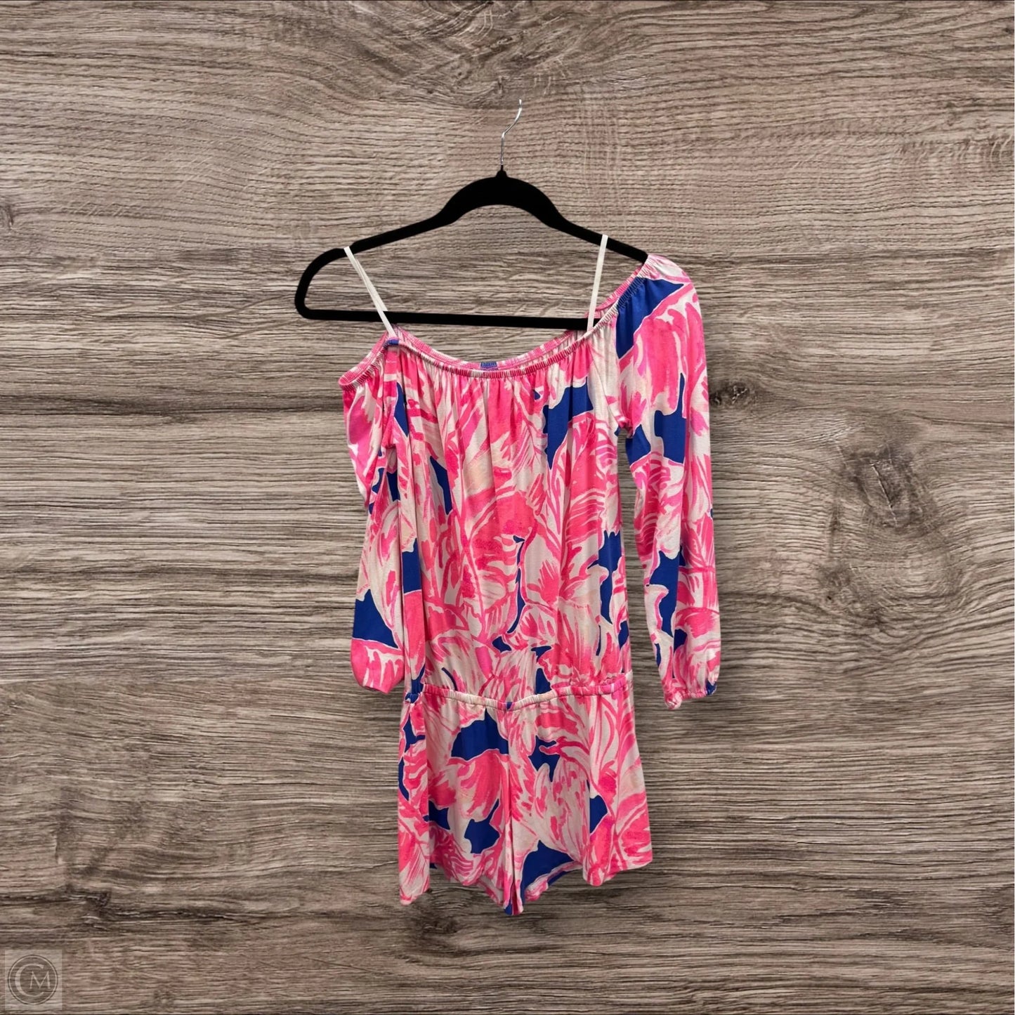Romper Designer By Lilly Pulitzer In Blue & Pink, Size: S