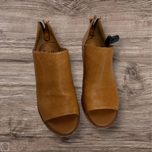 Sandals Heels Block By Sofft In Brown, Size: 7