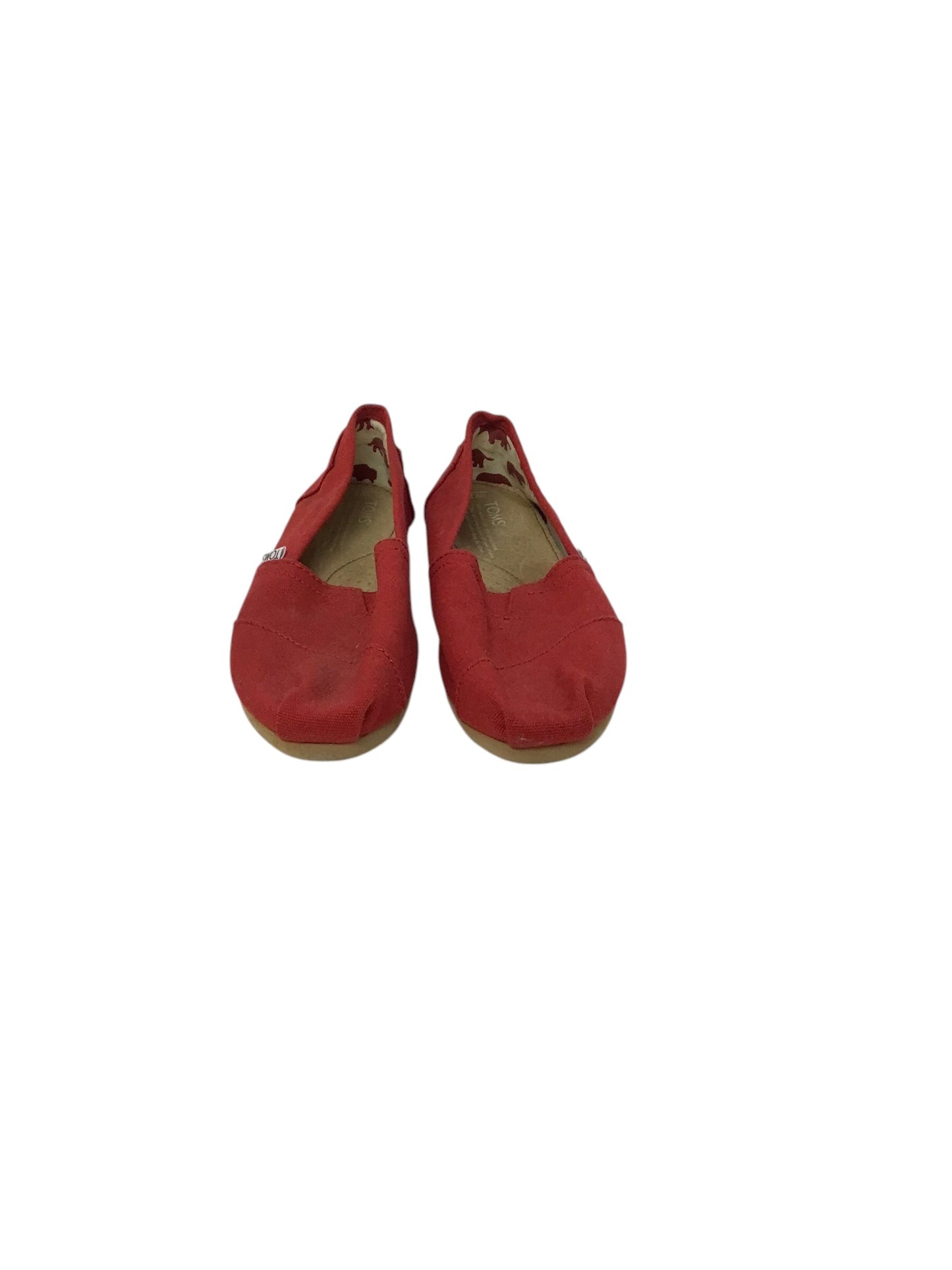 Shoes Flats By Toms In Red, Size: 7