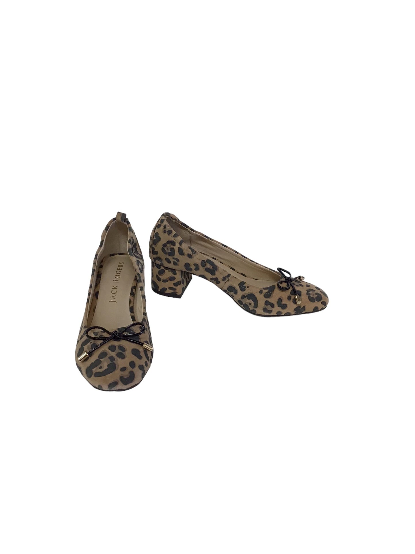 Shoes Heels Block By Jack Rogers In Animal Print, Size: 5.5