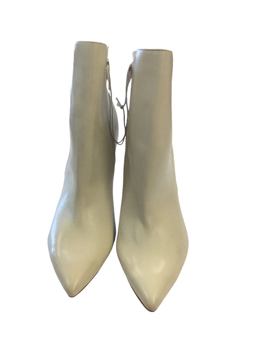 Boots Ankle Heels By Nine West In Cream, Size: 11