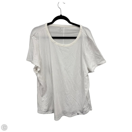 Top Short Sleeve By Talbots In White, Size: 2x