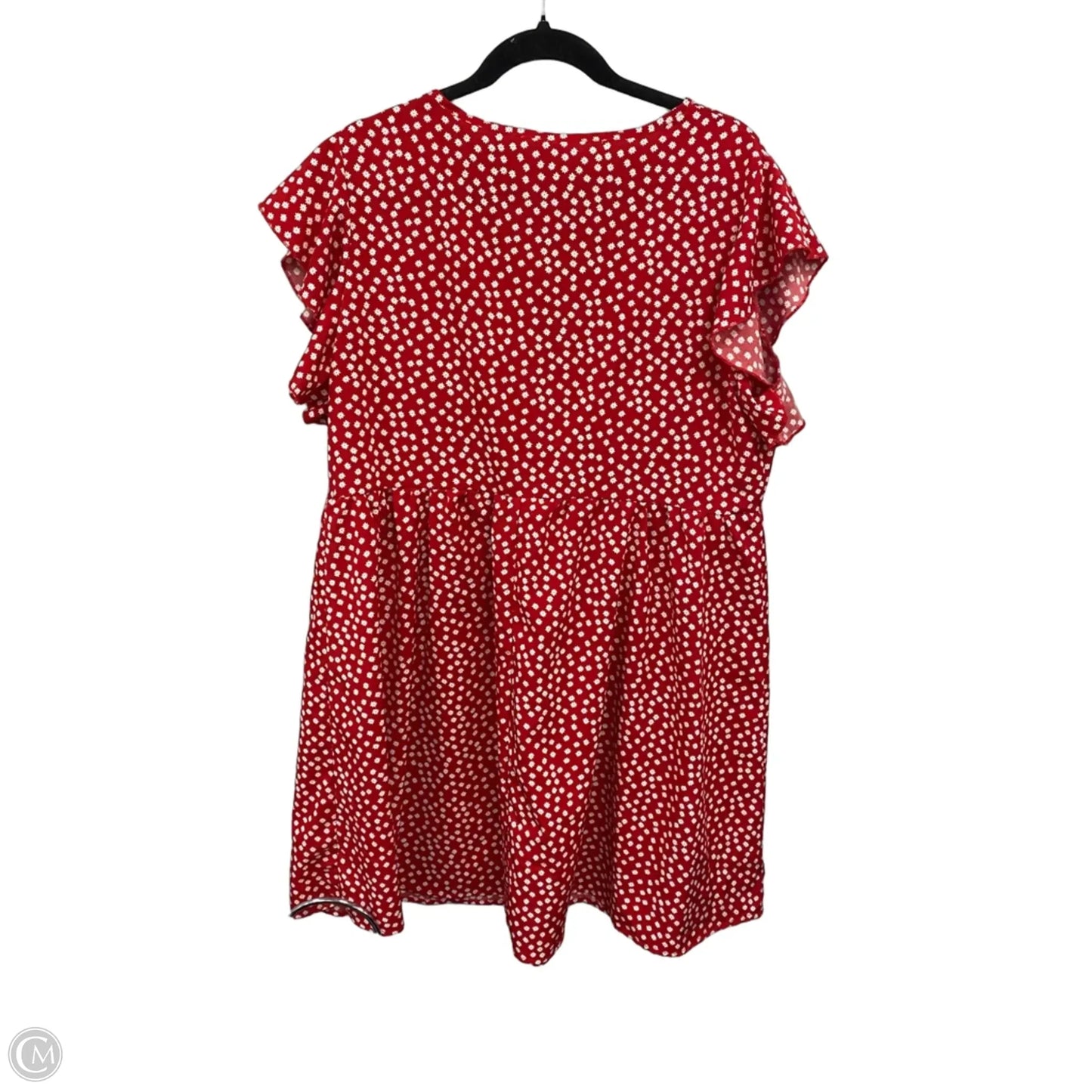 Dress Casual Short By Clothes Mentor In Red & White, Size: Xl