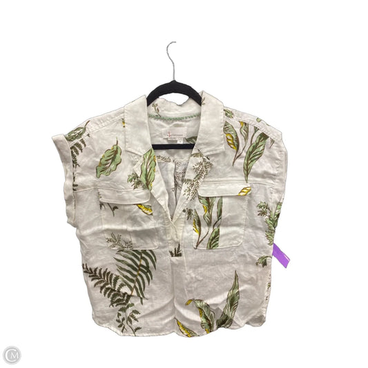 Top Short Sleeve By Anthropologie In Animal Print, Size: M