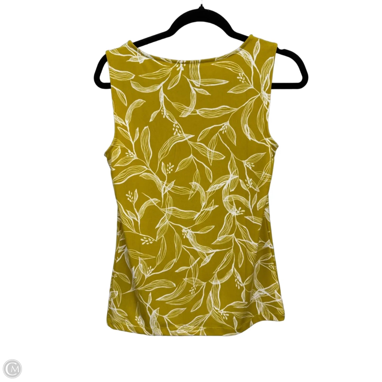 Top Sleeveless By Ann Taylor In Green & White, Size: S