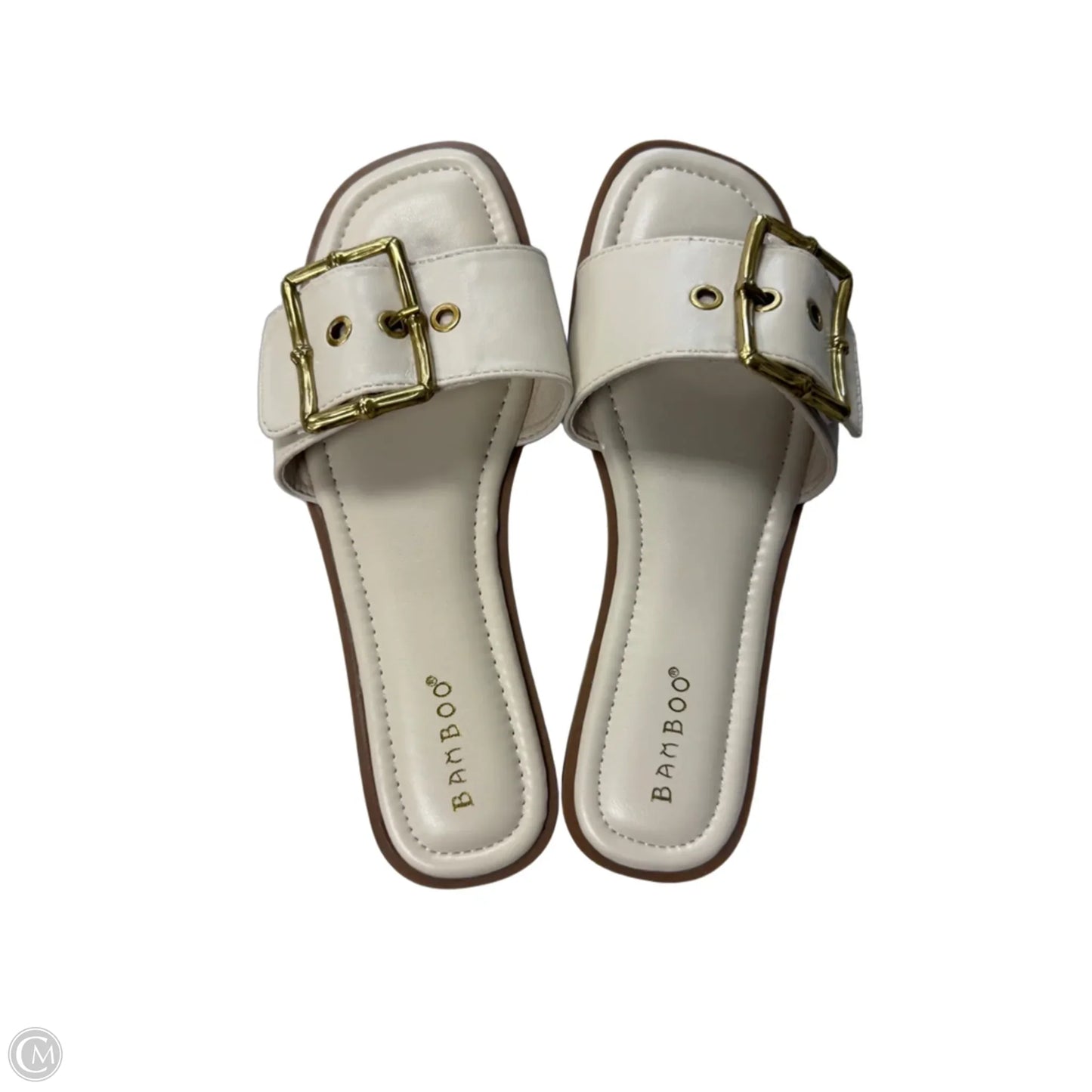 Sandals Flats By Bamboo In Cream, Size: 7