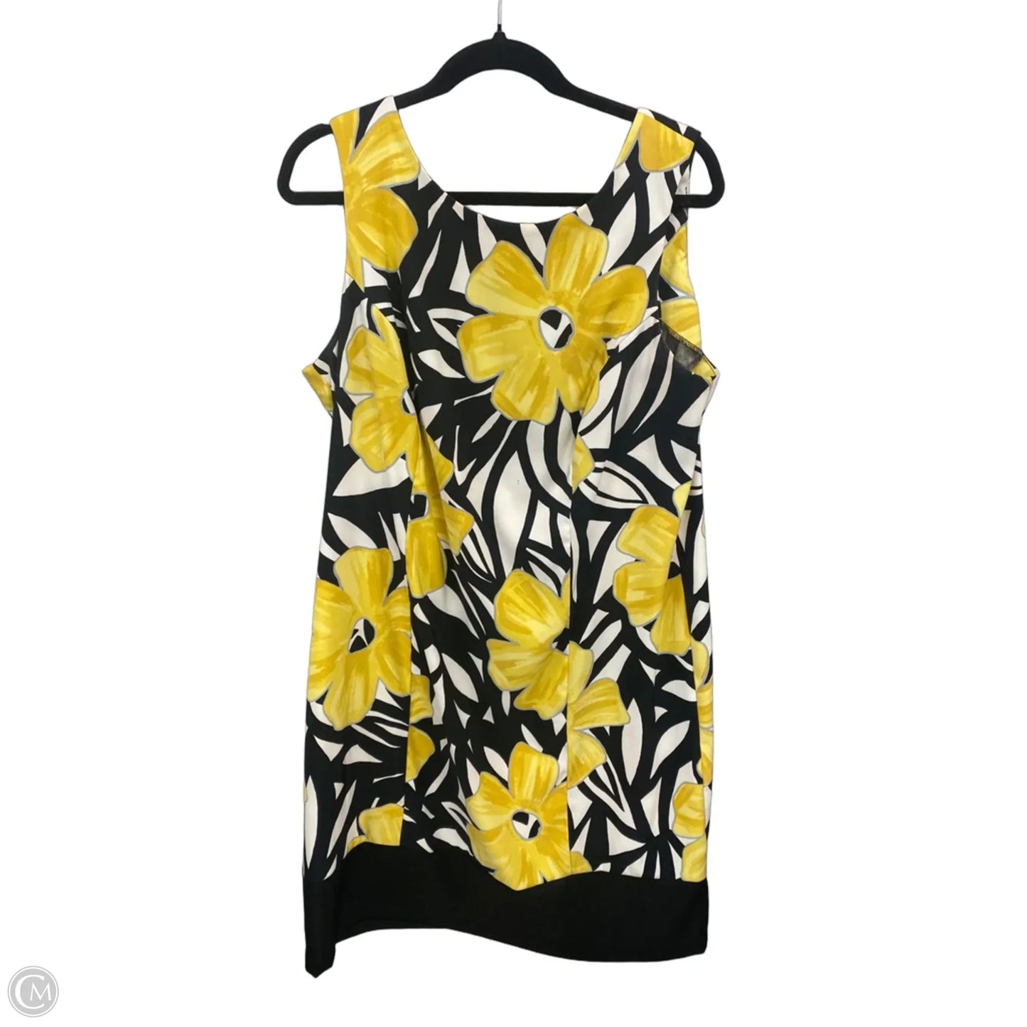 Dress Casual Short By Alyx In Black & Yellow, Size: 18