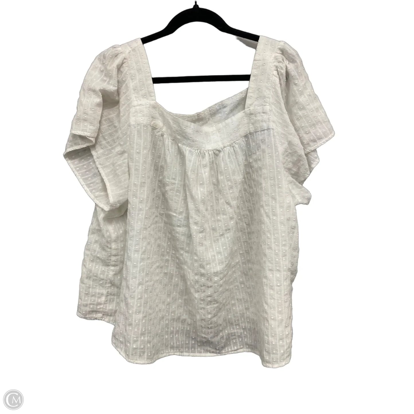 Top Short Sleeve By Torrid In White, Size: 4x