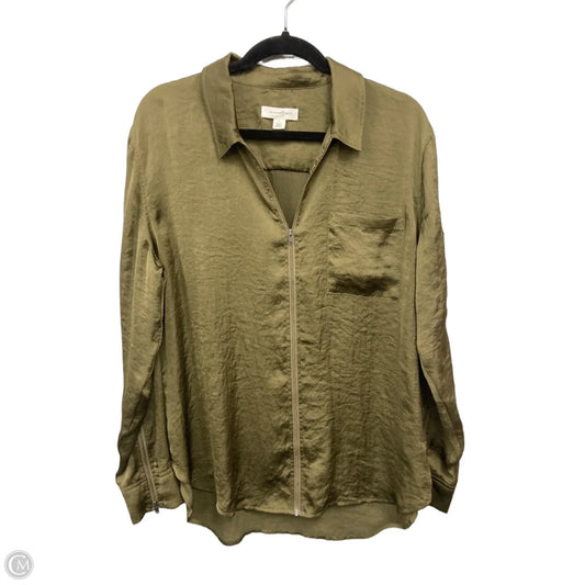 Blouse Long Sleeve By Treasure And Bond In Green, Size: L