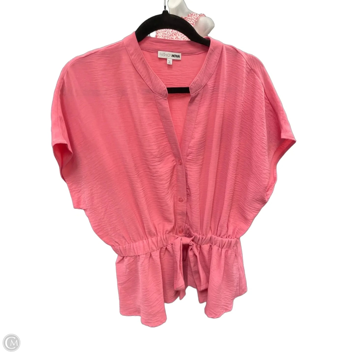 Top Short Sleeve By Fashion Nova In Pink, Size: Xl