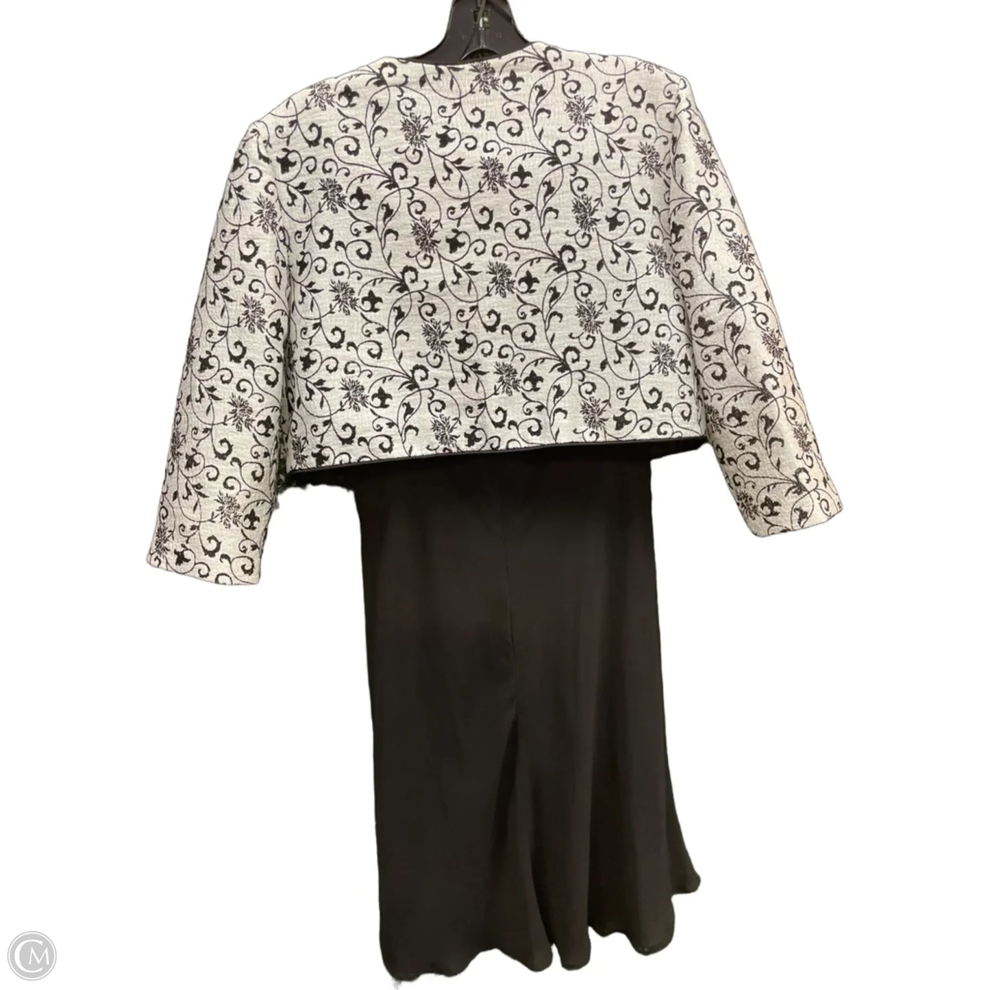 Dress Set 2pc By R And M Richards In Black & White, Size: 14