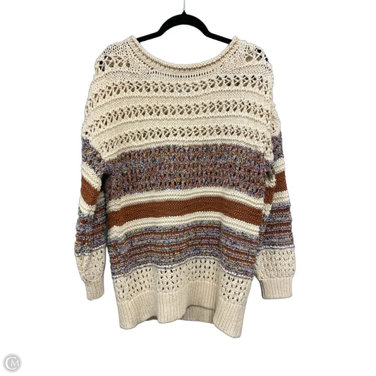 Sweater By Zara In Cream & Tan, Size: S