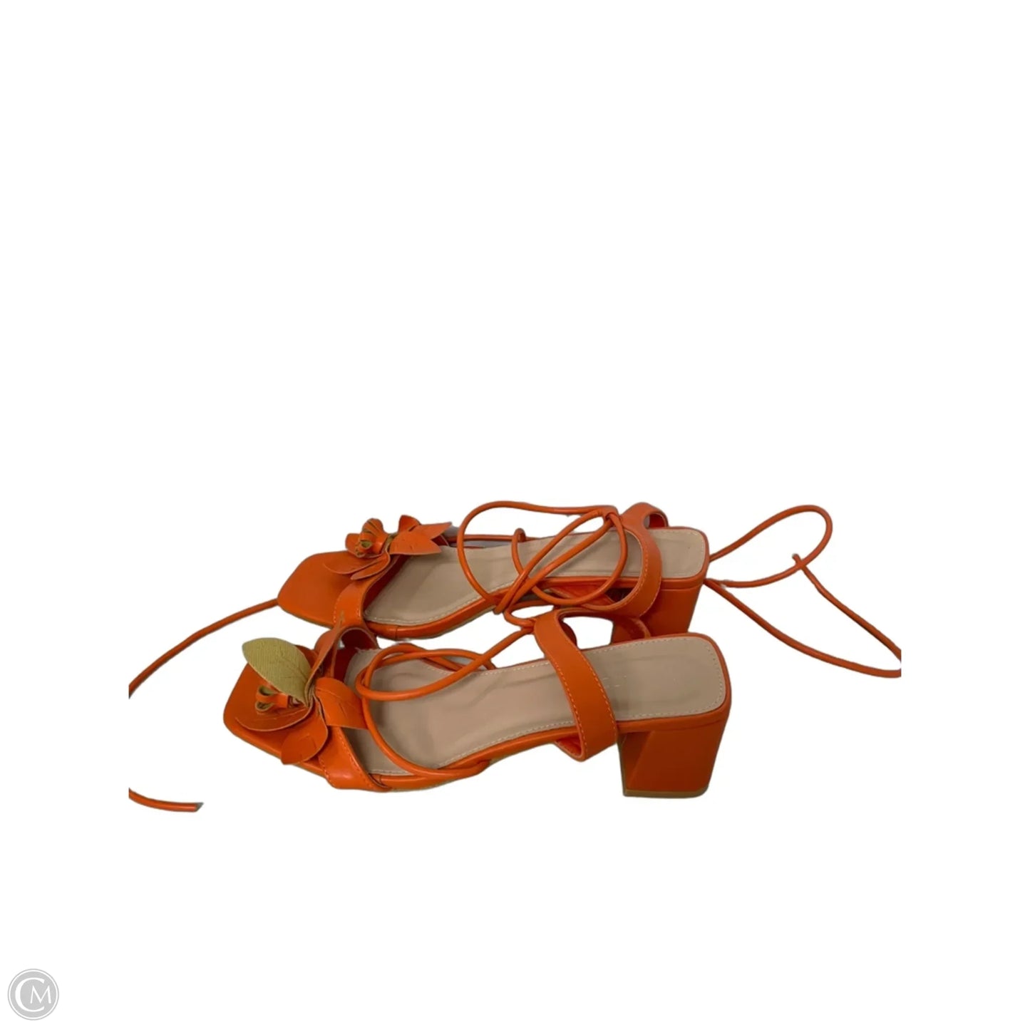 Shoes Heels Block By Clothes Mentor In Orange, Size: 11
