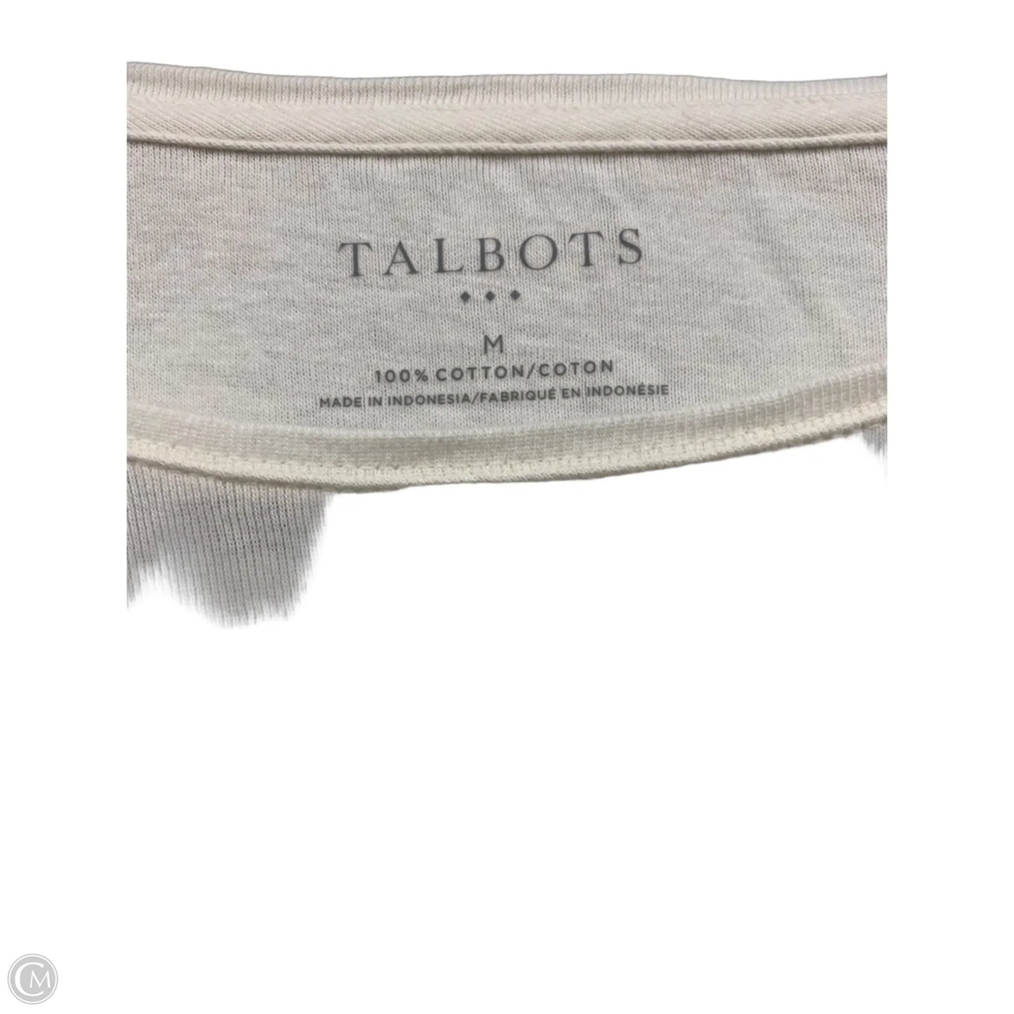 Top Long Sleeve Basic By Talbots In Cream, Size: M