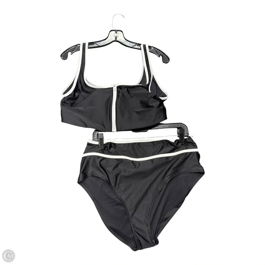 Swimsuit 2pc By Old Navy In Black & White, Size: 2x