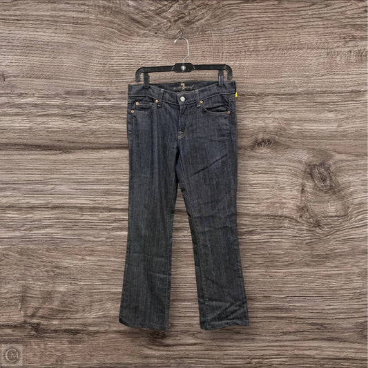 Jeans Boot Cut By 7 For All Mankind In Blue Denim, Size: 6