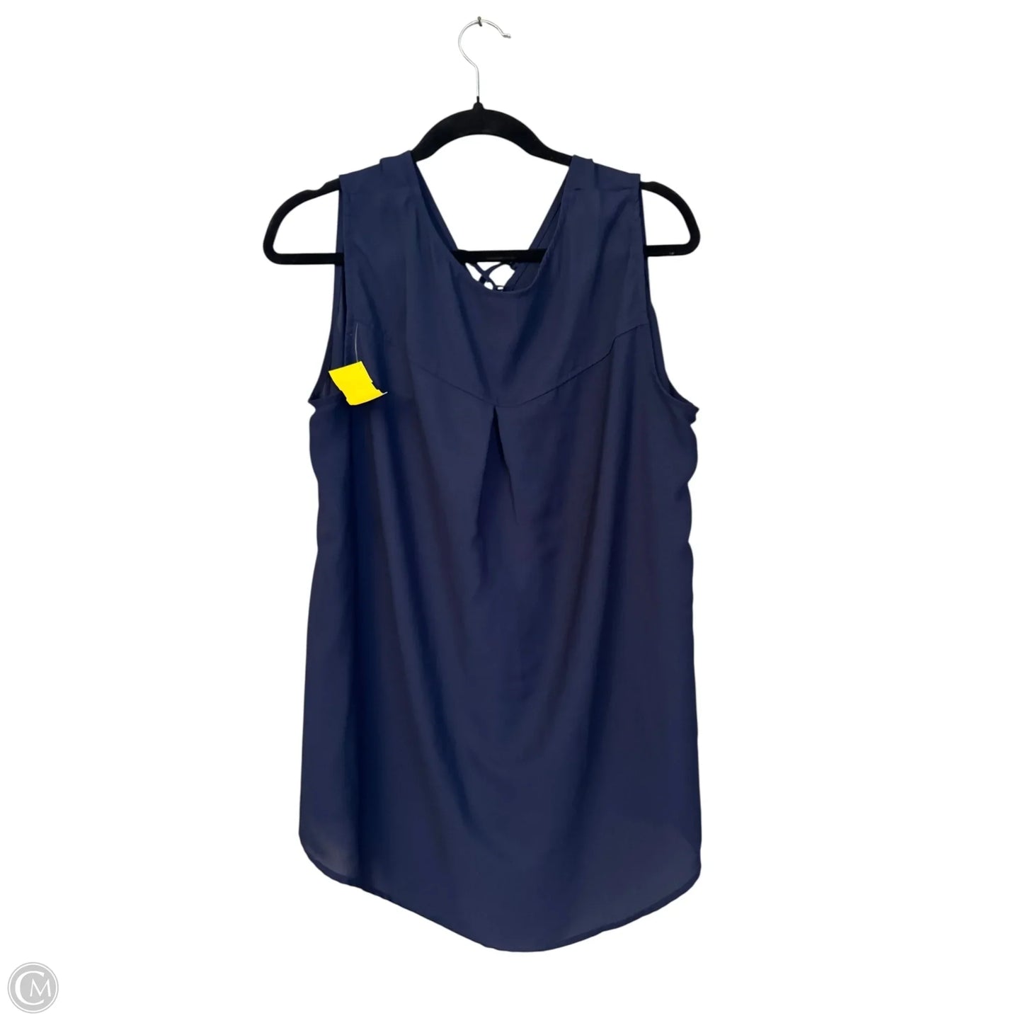 Blouse Sleeveless By Terra & Sky In Navy, Size: 1x