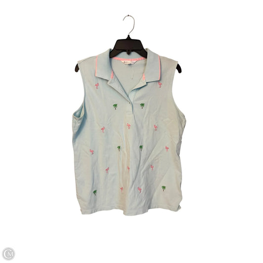 Top Sleeveless By Brooks Brothers In Blue & Pink, Size: L