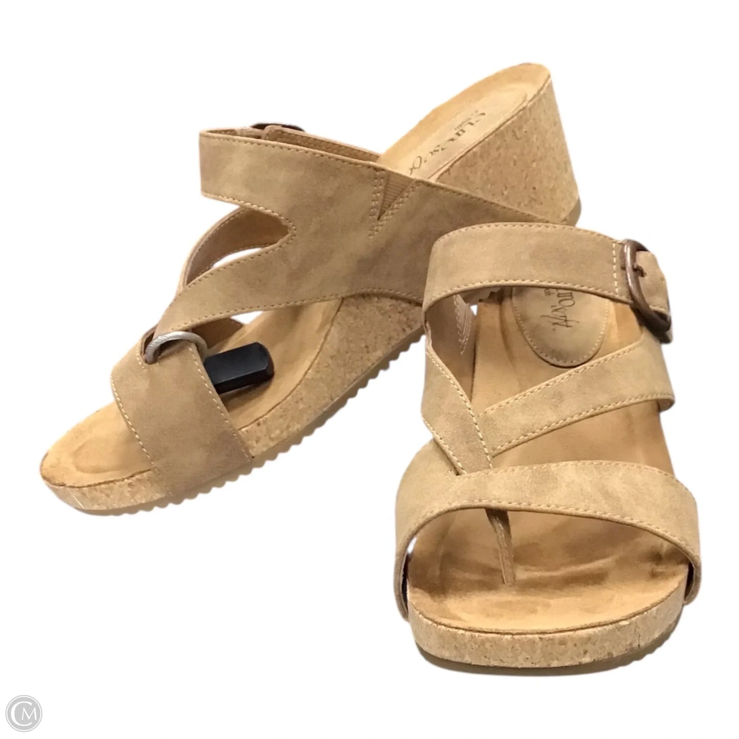 Sandals Heels Wedge By Sofft In Brown, Size: 9.5