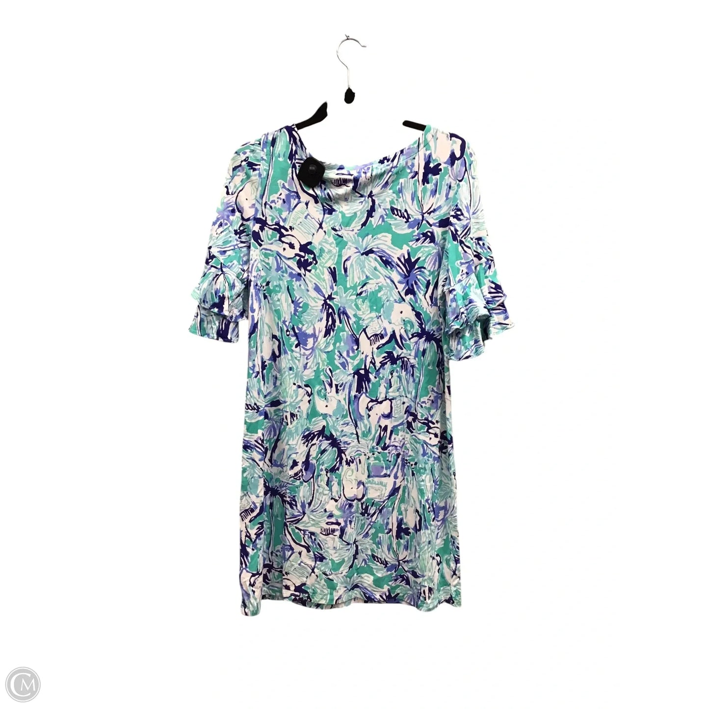 Dress Designer By Lilly Pulitzer In Blue & Green, Size: M