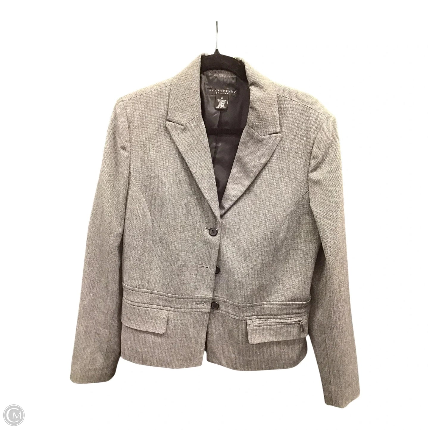 Blazer By Apostrophe In Grey, Size: 16
