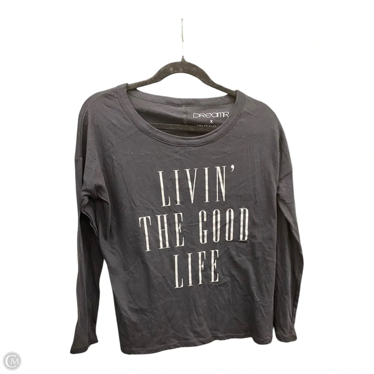 Top Long Sleeve By Pink In Black, Size: S