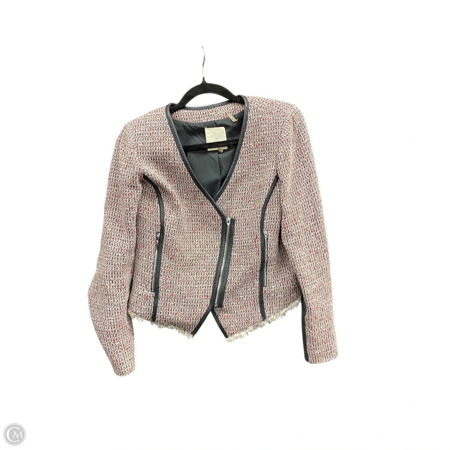 Blazer By Rebecca Taylor In Grey & Red, Size: 10
