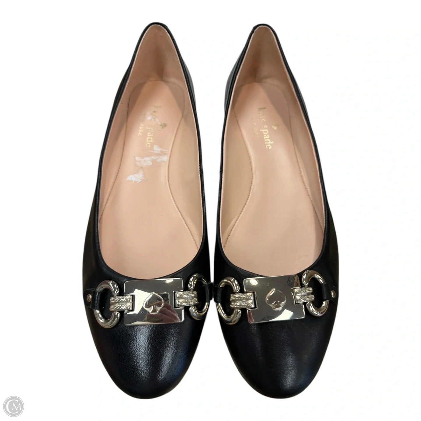 Shoes Designer By Kate Spade In Black & Silver, Size: 10