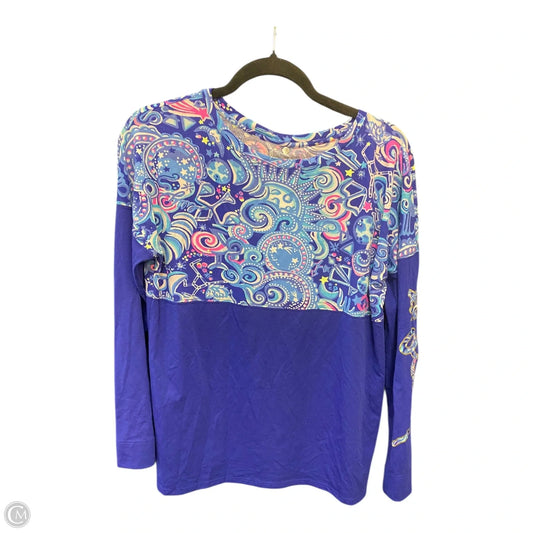 Top Long Sleeve Designer By Lilly Pulitzer In Blue, Size: S