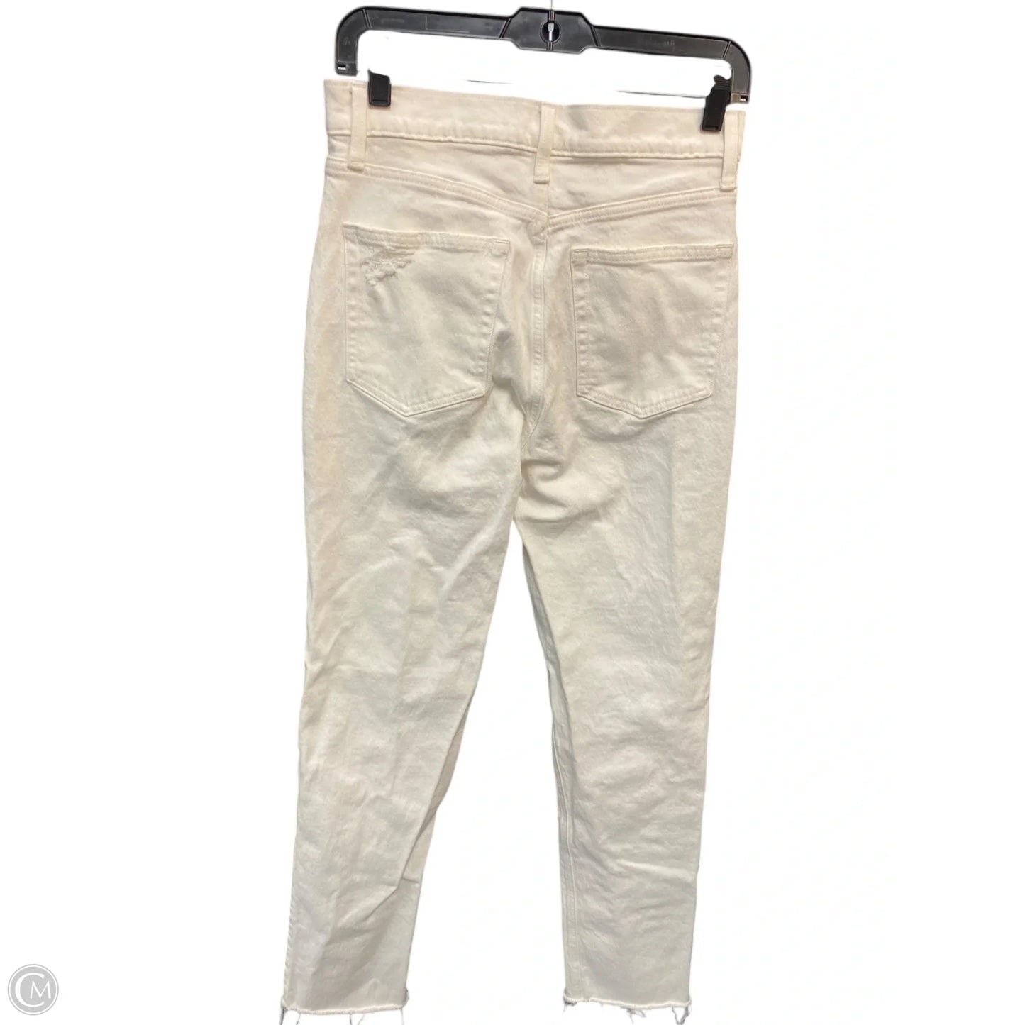 Jeans Straight By Gap In White Denim, Size: 28