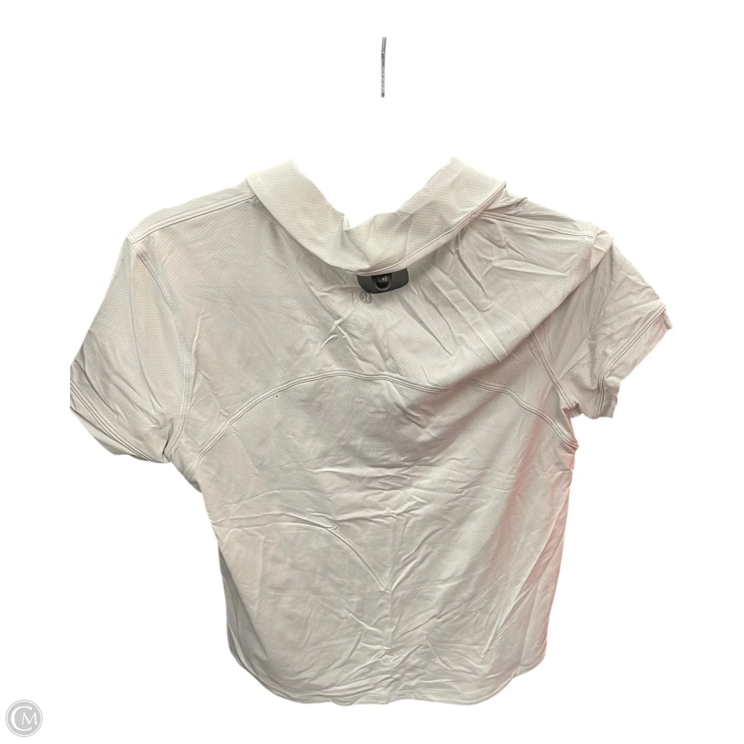 Athletic Top Short Sleeve By Lululemon In Grey, Size: 10