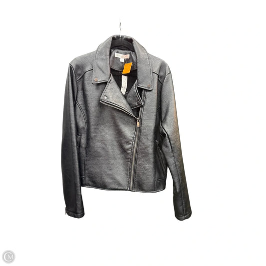 Jacket Moto By New York And Co In Black, Size: Xxl