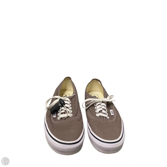 Shoes Sneakers By Vans In Brown & White, Size: 9.5