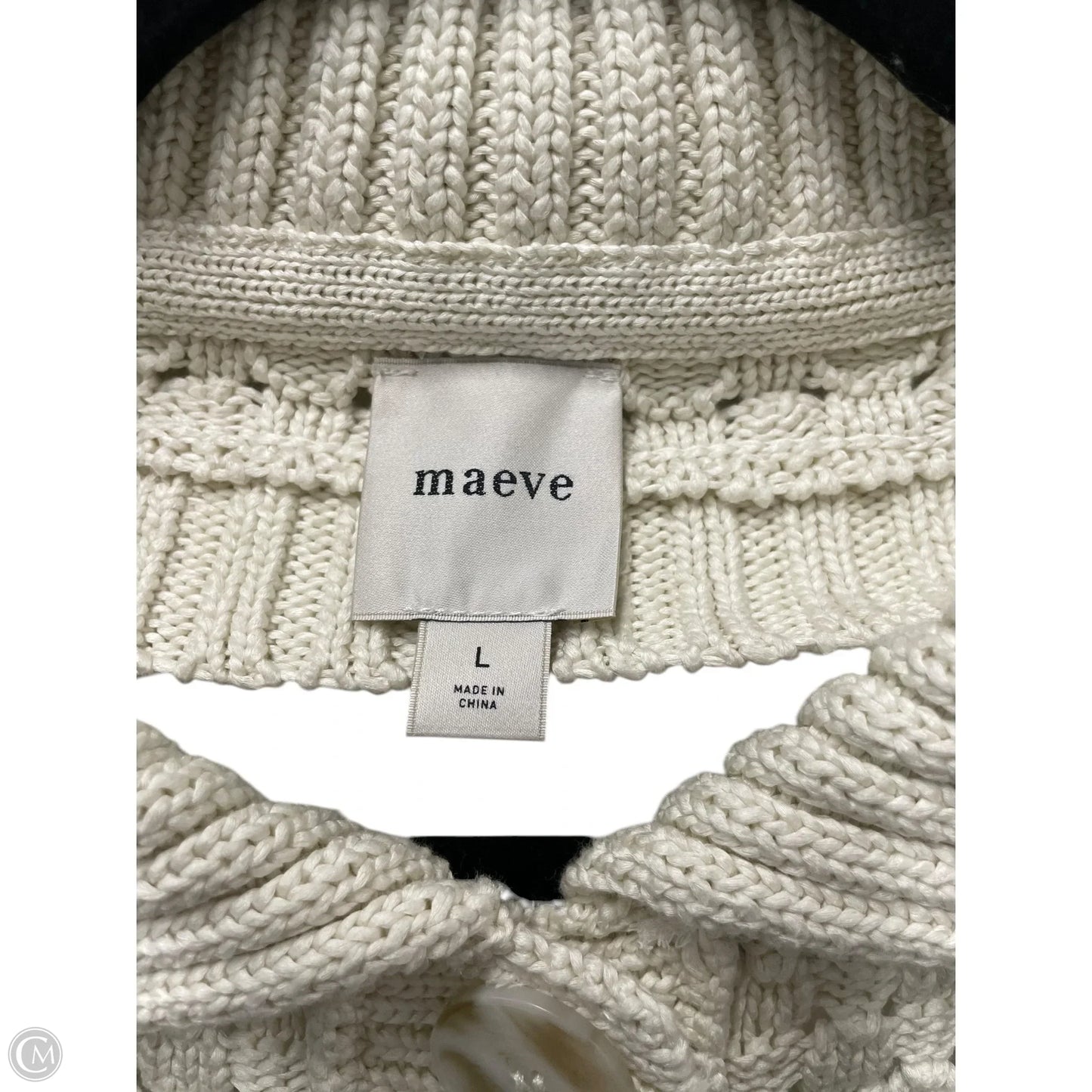 Blouse Sleeveless By Maeve In Cream, Size: L