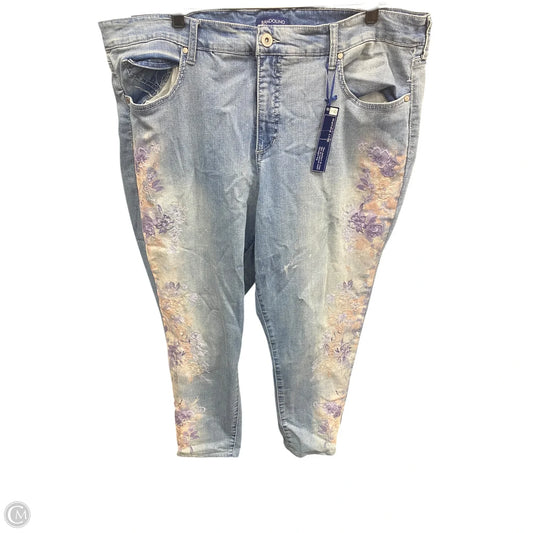 Jeans Cropped By Bandolino In Blue Denim, Size: 3x