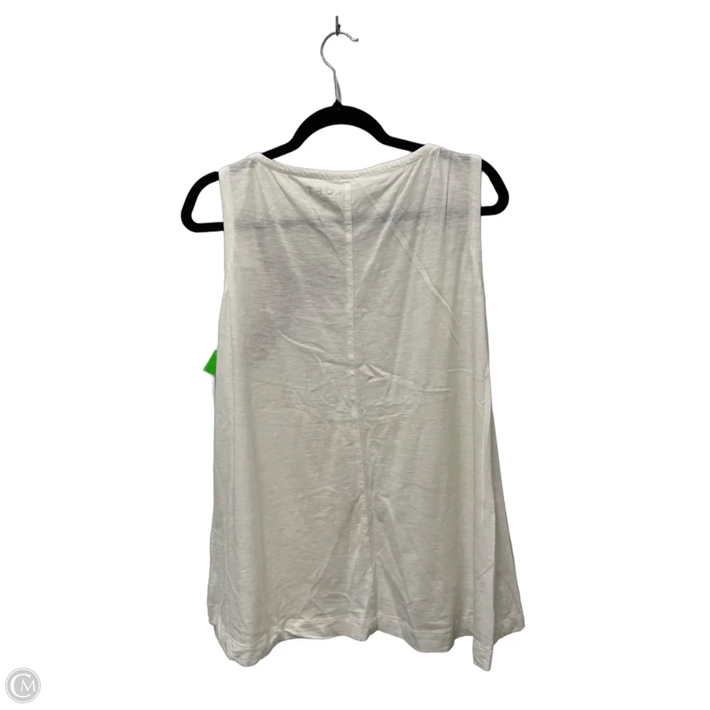 Top Sleeveless By Loft In White, Size: L