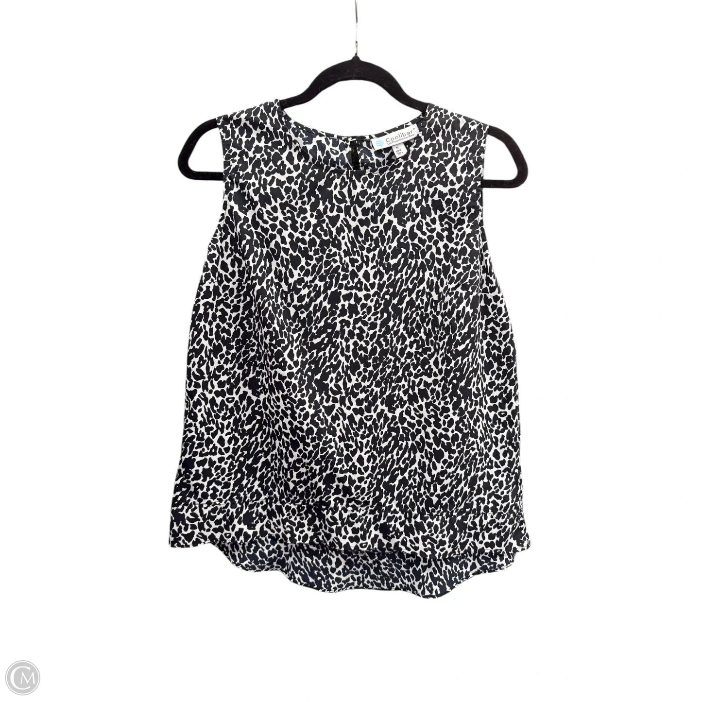 Top Sleeveless By Coolibar In Black & White, Size: M
