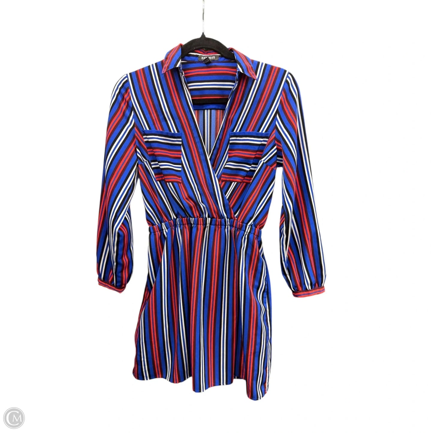 Dress Casual Short By Express In Striped Pattern, Size: S