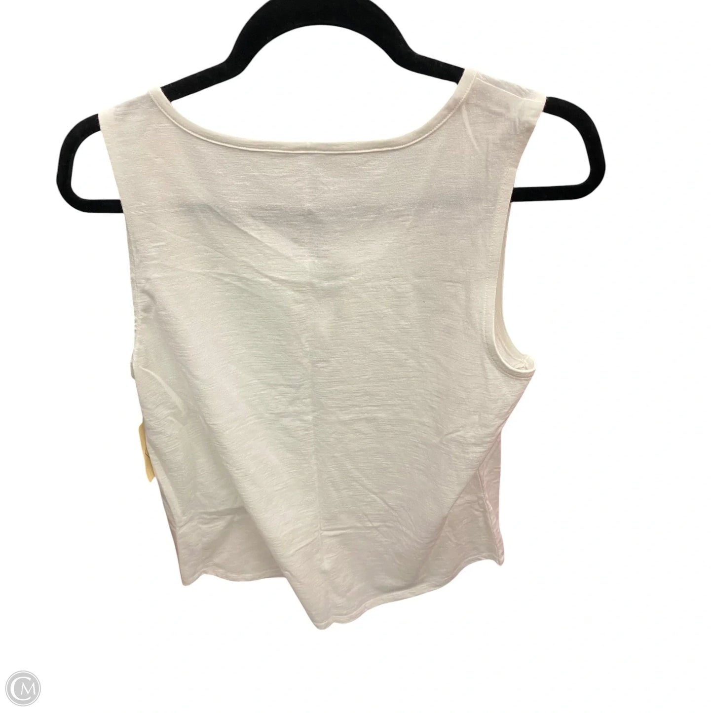 Top Sleeveless Basic By St Johns Bay In Cream, Size: M