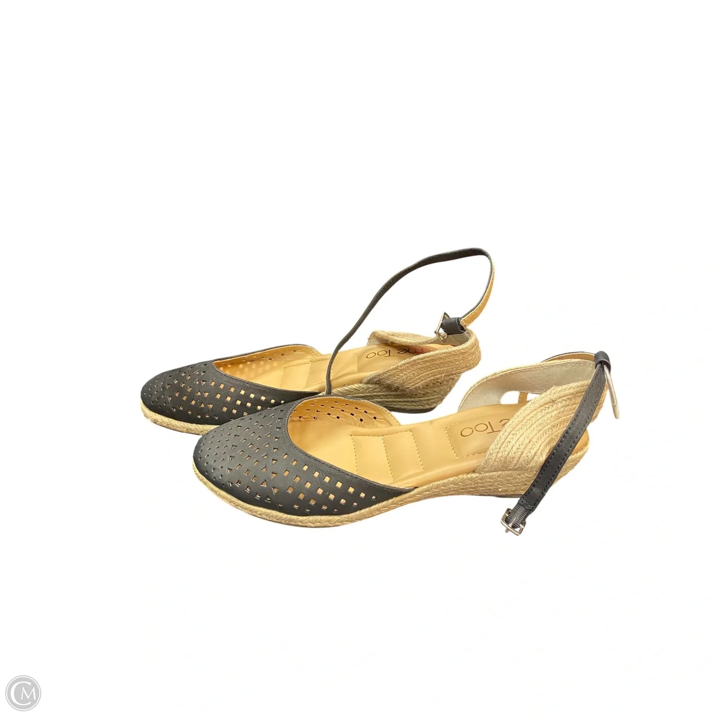Shoes Heels Wedge By Me Too In Black & Tan, Size: 7.5