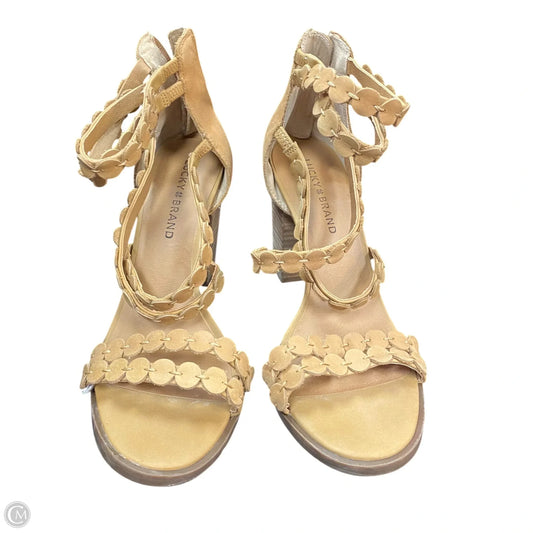 Sandals Heels Block By Lucky Brand In Tan, Size: 8.5