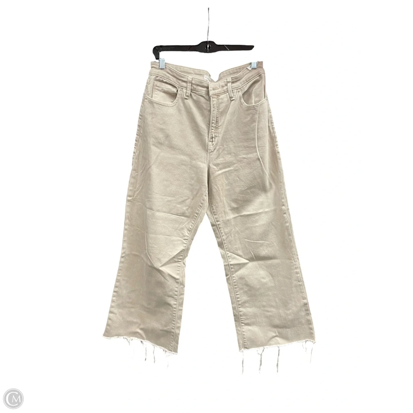 Jeans Wide Leg By Good American In Tan, Size: 4